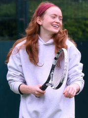 Sadie Sink London 2026 Grey Hoodie