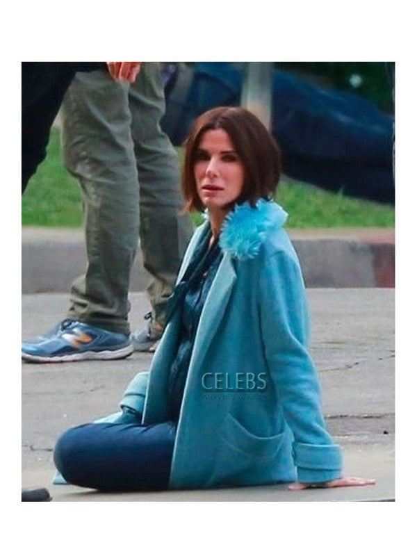 Bird Box Sandra Bullock Blue Coat