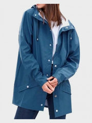 Sandra Oh Killing Eve Season 03 Polastri Blue Hooded Coat