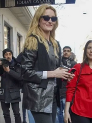 MFW 2026 Sarah Pidgeon Leather Jacket