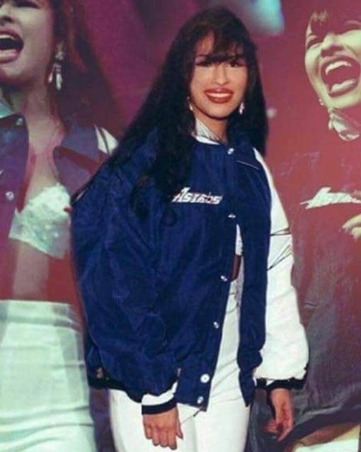 Selena Quintanilla Blue Bomber Jacket