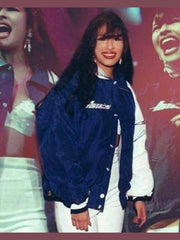 Selena Quintanilla Blue Bomber Jacket