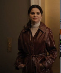 Selena Gomez Only Murders In The Building Leather Coat