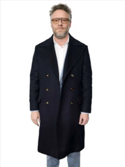 The Invite Seth Rogen Black Wool Coat