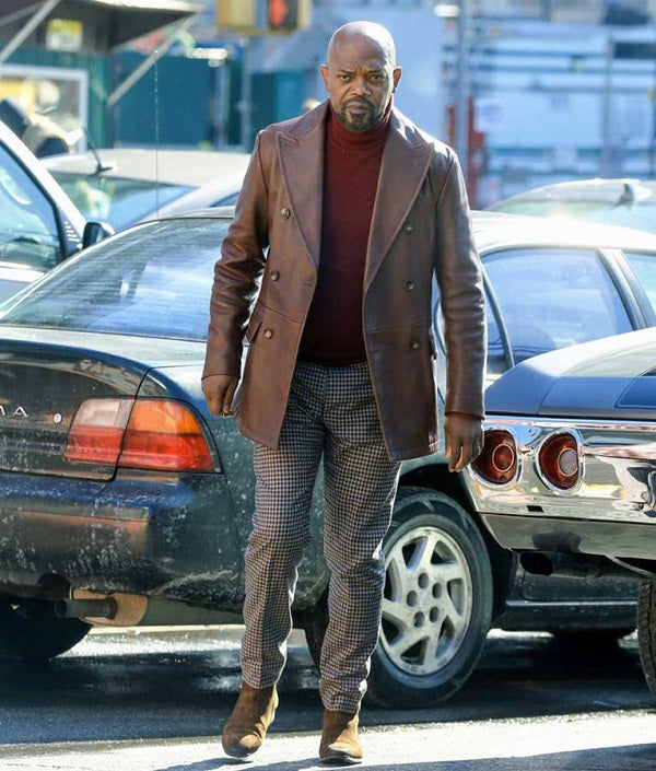 Shaft Samuel L. Jackson Leather Blazer