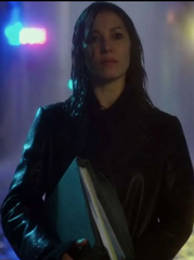 The Thomas Crown Affair Aubrey Plaza Leather Coat