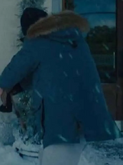 Charlie Cox Merv 2025 Blue Hooded Jacket