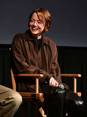 Emma Stone Bugonia Brown Shirt