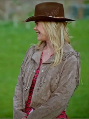 Finding Mr. Christmas S02 Alison Sweeney Fringe Jacket