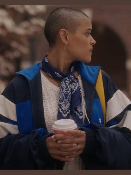 Gossip Girl Julien Calloway Blue Colorblock Jacket