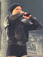 Lady Gaga 2025 Concert Black Leather Jacket