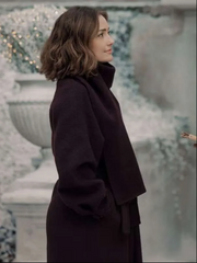 Champagne Problems Minka Kelly Maroon Coat