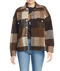 Emma Roberts Holidate Sloane Plaid Jacket