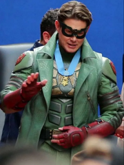 Vought Rising Soldier Boy Green Leather Coat