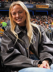 Sophie Cunningham 2026 Black Leather Jacket