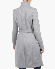 Spinning Out Mandy Davis Grey Wrap Coat