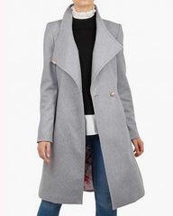 Spinning Out Mandy Davis Grey Wrap Coat