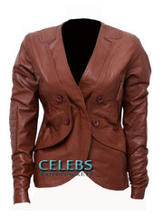 Stana Katic Castle Kate Beckett Stylish Design Coat