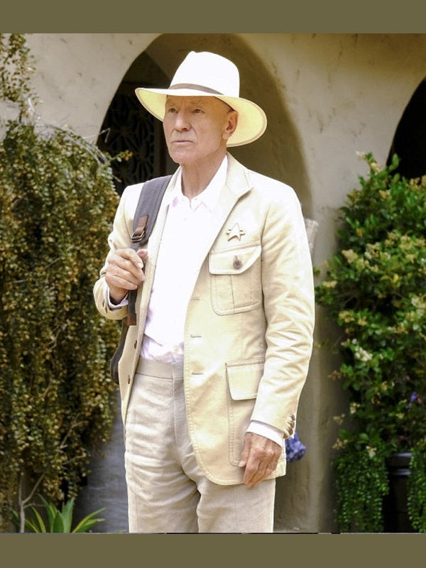 Star Trek Picard Off-White Patrick Stewart Coat