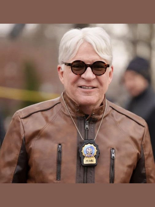 Steve Martin Only Murders in the Building S02 Brown Leather Jacket