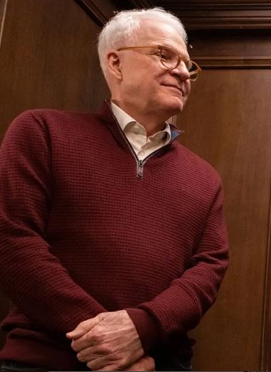 Steve Martin Only Murders in the Building S02 Red Wool Jacket