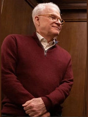 Steve Martin Only Murders in the Building S02 Red Wool Jacket