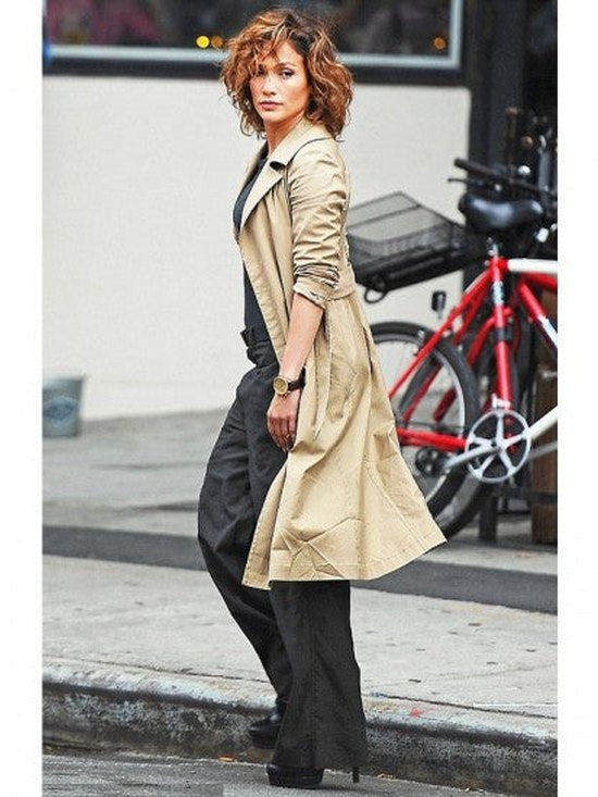Jennifer Lopez Trench Cotton Coat