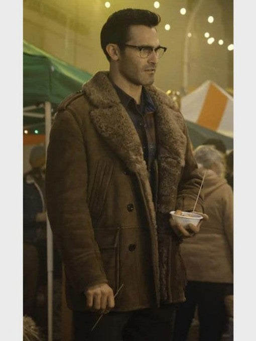 Superman and Lois Clark Kent Shearling Coat