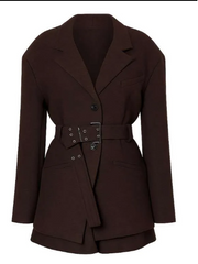 Sydney Sweeney Brown Coat