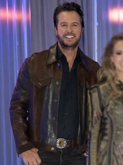 Luke Bryan American Idol 2026 Leather Jacket