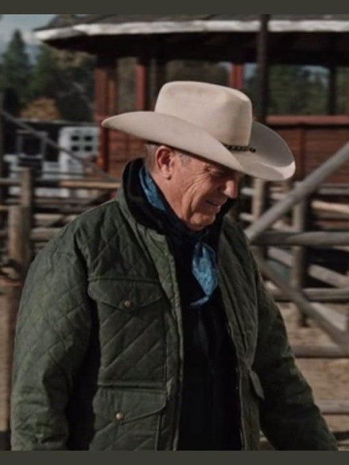 Yellowstone John Dutton Green Quilted Jacket