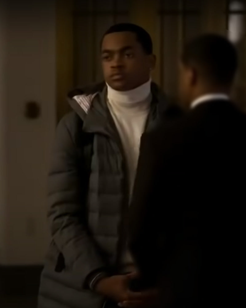 Power Book II Ghost Tariq St. Patrick Grey Puffer Jacket