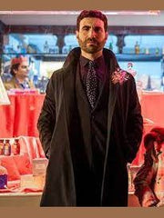 Ted Lasso Roy Kent Black Mid-Length Coat