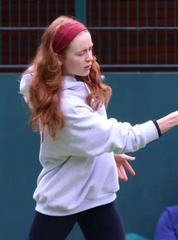 Sadie Sink London 2026 Grey Hoodie