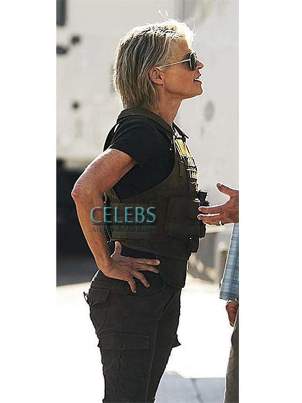 Terminator Reboot Linda Hamilton (Sarah Connor) Leather Vest