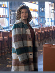 The Equalizer 2021 Queen Latifah Checked Coat