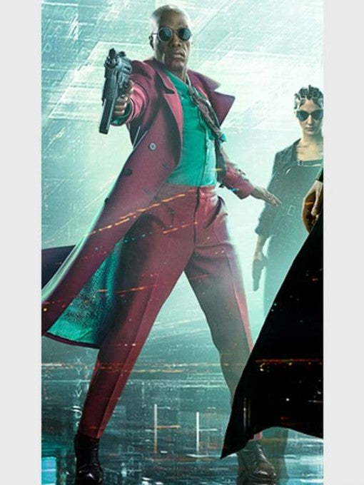 The Matrix Resurrections Morpheus Pink Coat