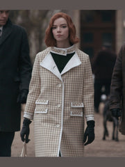 Anya Taylor-Joy The Queen’s Gambit Checkered Coat