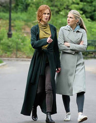 The Undoing Nicole Kidman Green Long Trench Coat