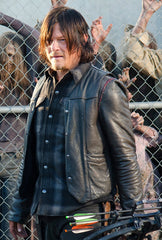 Walking Dead Daryl Dixon Black Leather Vest