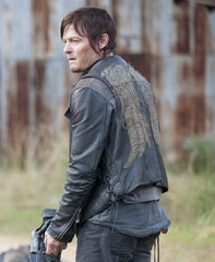 Walking Dead Daryl Dixon Black Leather Vest