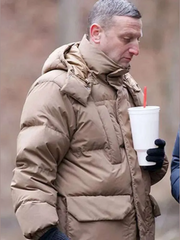 Friendship Tim Robinson Beige Puffer Jacket