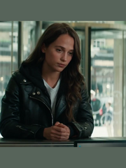 Tomb Raider Alicia Vikander Black Leather Jacket