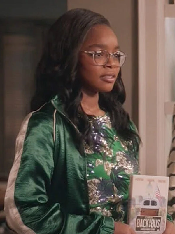 Black-ish Diane Johnson Satin Track Jacket