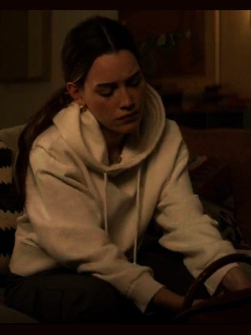 You Season 3 Love Quinn White Funnel Neck Hoodie