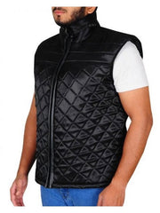 WWE John Cena Black Quilted Vest