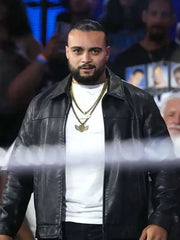 WWE Mike Santana Black Leather Jacket