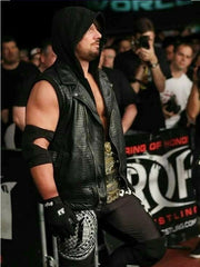 WWE AJ Styles Hooded Leather Vest