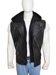 WWE AJ Styles Hooded Leather Vest