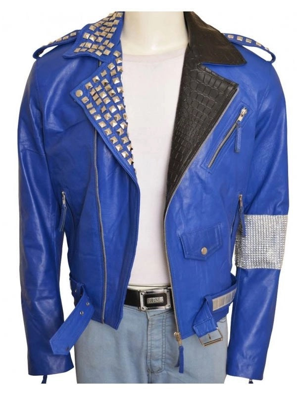 WWE Brian Kendrick Blue Leather Jacket